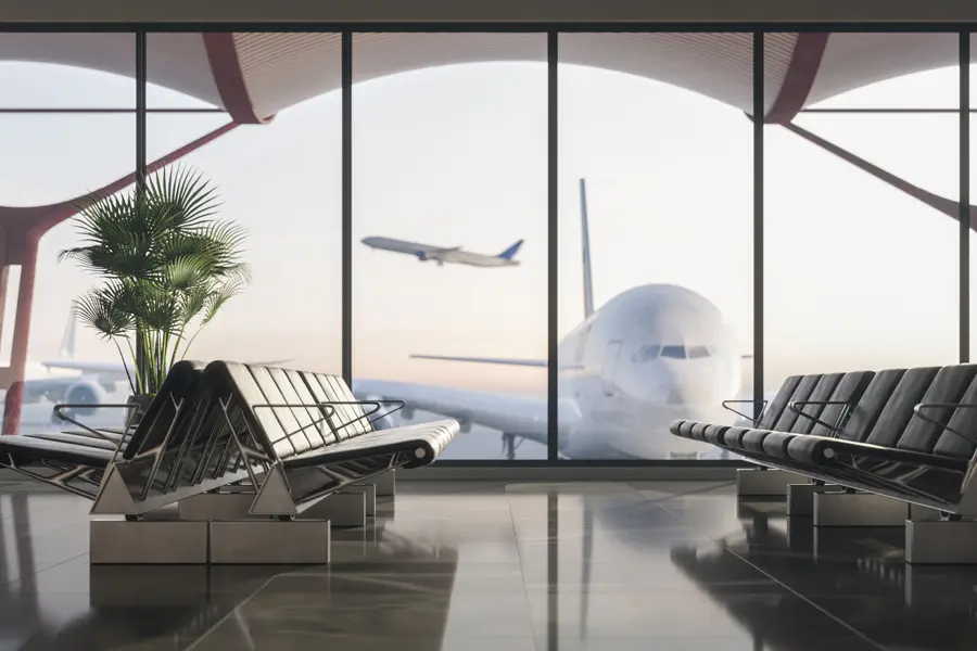 Photo d'une salle d'attente à l'aéroport page transfert aéroport